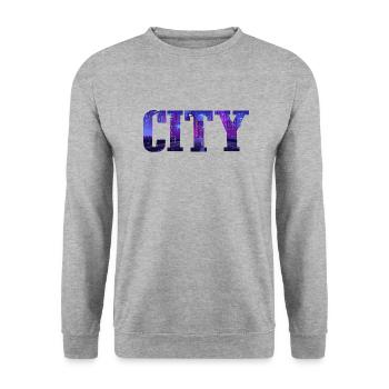 City - Unisex Pullover - Weißgrau meliert - Vorne - Alina (178cm) & Michal (187cm)