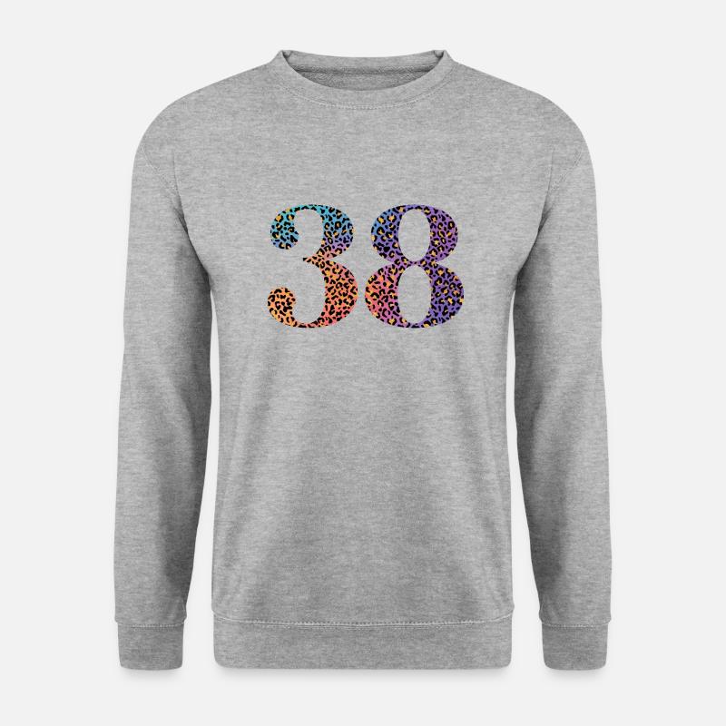 38th Birthday Leopard - Unisex Sweatshirt - salt & pepper