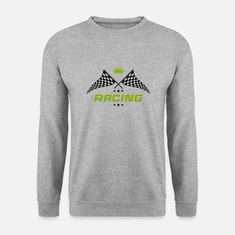 racing symbol - Unisex Pullover - Weißgrau meliert