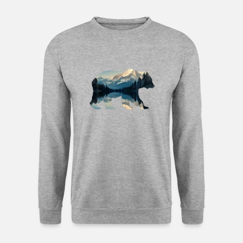 Bärensee - Unisex Pullover - Weißgrau meliert