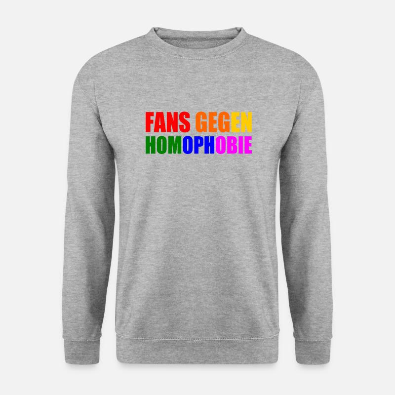 fans gegen homophobie - Unisex Pullover - Weißgrau meliert