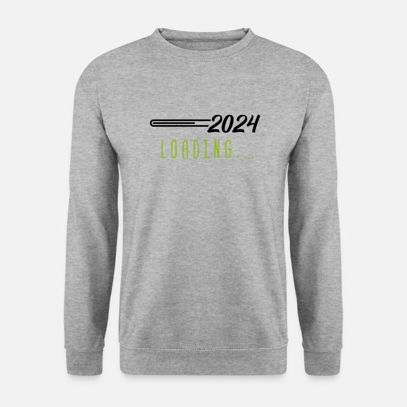 2024 loading - Unisex Pullover - Weißgrau meliert