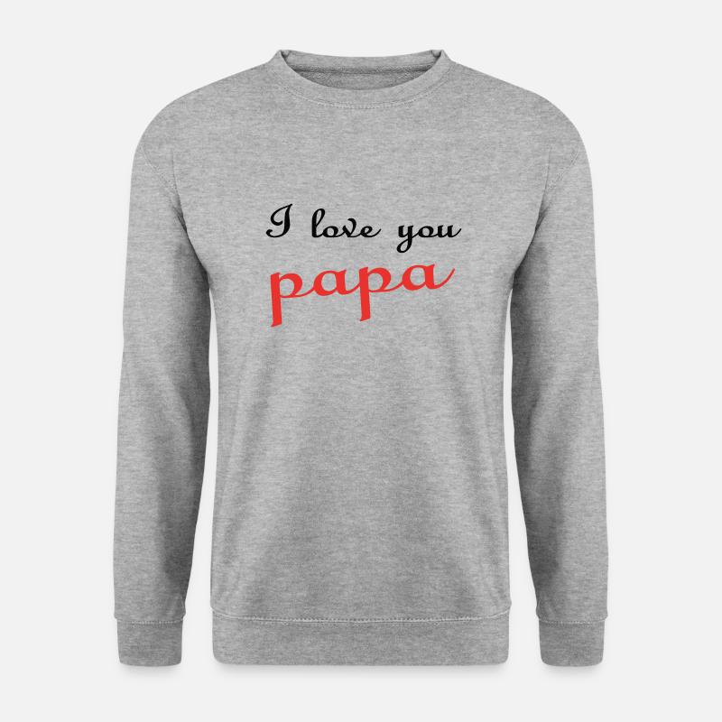 Ich liebe dich, Papa - Unisex Pullover - Weißgrau meliert