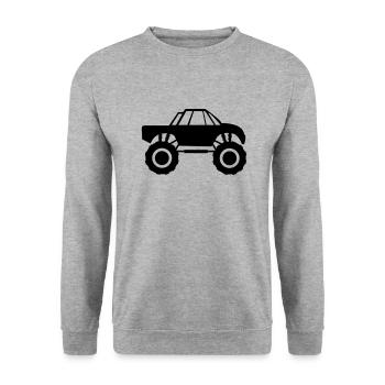 camion monstre - Sweat-shirt Unisexe - gris chiné - Devant - Alina (178cm) & Michal (187cm)