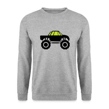 camion monstre - Sweat-shirt Unisexe - gris chiné - Devant - Alina (178cm) & Michal (187cm)