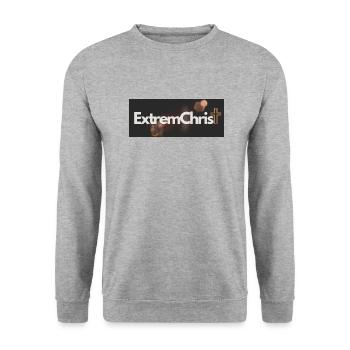 1000021920 - Unisex Pullover - Weißgrau meliert - Vorne - Alina (178cm) & Michal (187cm)