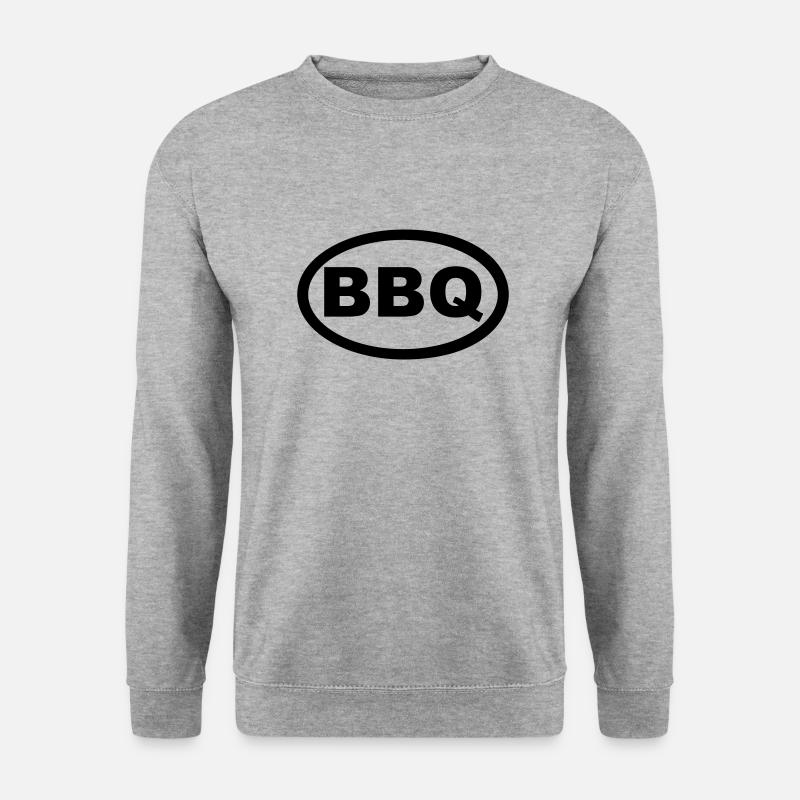BBQ - Unisex Pullover - Weißgrau meliert