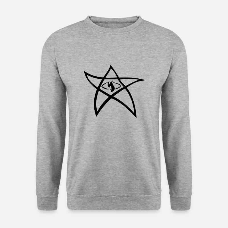 elder sign - Unisex Pullover - Weißgrau meliert