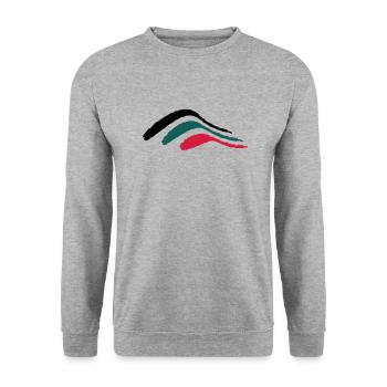 stripe bush_vec_3 - Unisex Sweatshirt - salt & pepper - Front - Alina (178cm) & Michal (187cm)