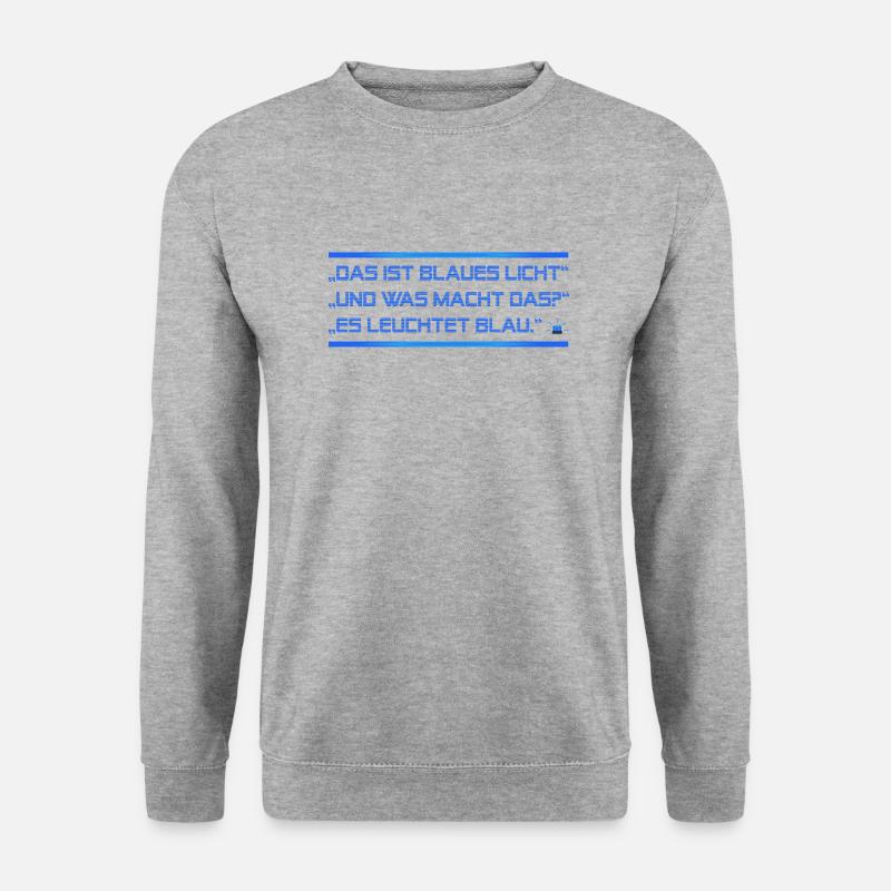 blaues Licht - Unisex Pullover - Weißgrau meliert