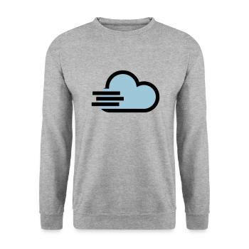 Icône de temps venteux - Sweat-shirt Unisexe - gris chiné - Devant - Alina (178cm) & Michal (187cm)