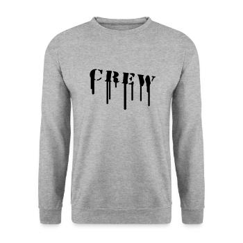 crew_paint - Unisex Sweatshirt - salt & pepper - Front - Alina (178cm) & Michal (187cm)