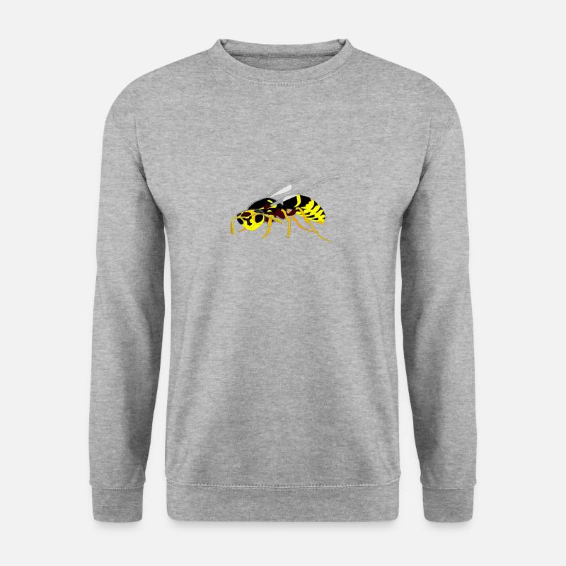 Wespe - Unisex Pullover - Weißgrau meliert