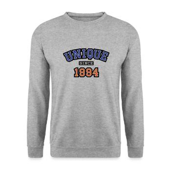 uni_1994 - Sweat-shirt Unisexe - gris chiné - Devant - Alina (178cm) & Michal (187cm)