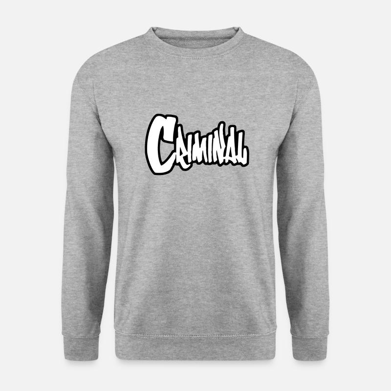 Criminal - Unisex Pullover - Weißgrau meliert