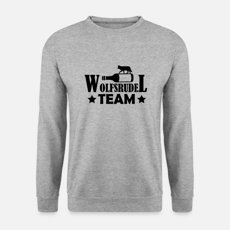 wolfsrudel_team_01 - Unisex Pullover - Weißgrau meliert