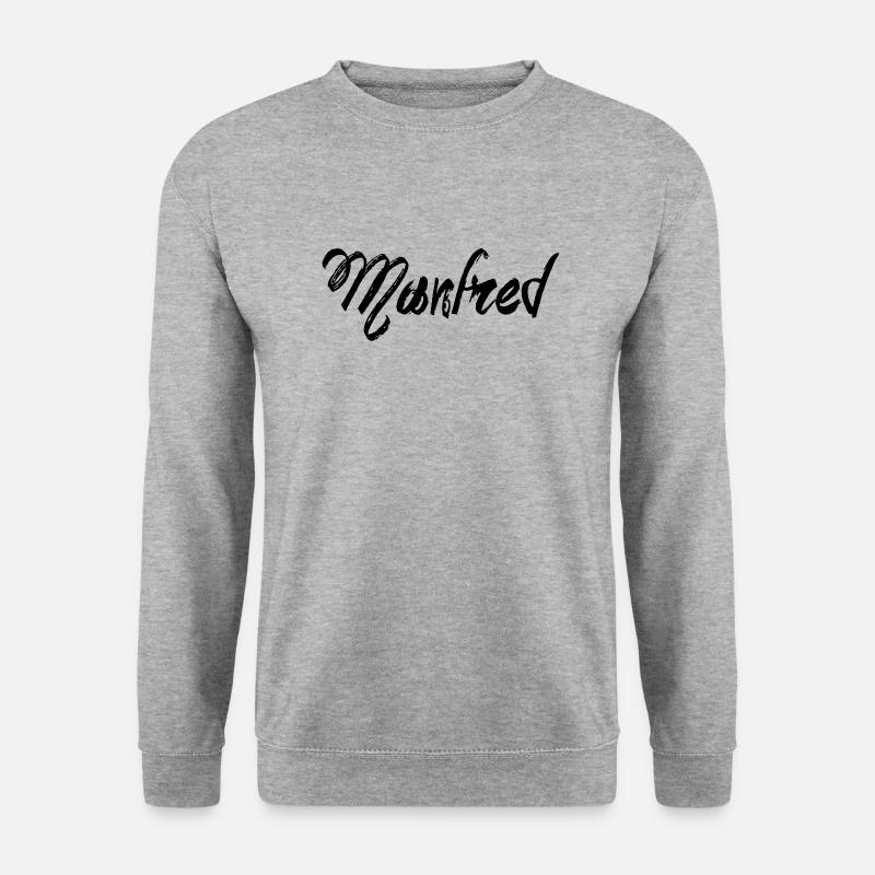 Manfred - Unisex Pullover - Weißgrau meliert