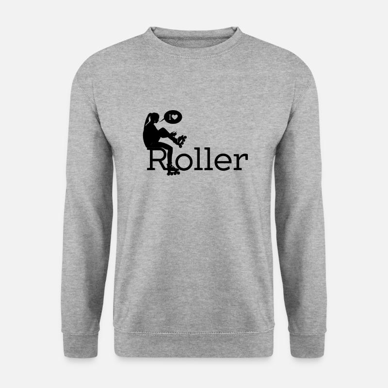 Ich liebe Inlineskaten - Unisex Pullover - Weißgrau meliert