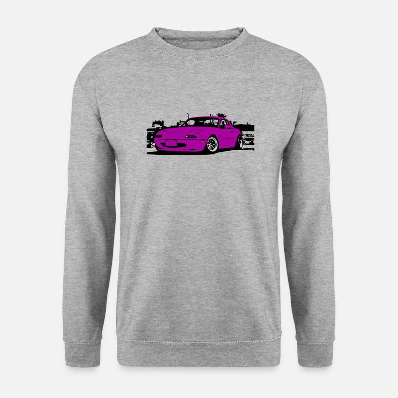 MIATA MK2 MX5 rosa - Unisex Pullover - Weißgrau meliert