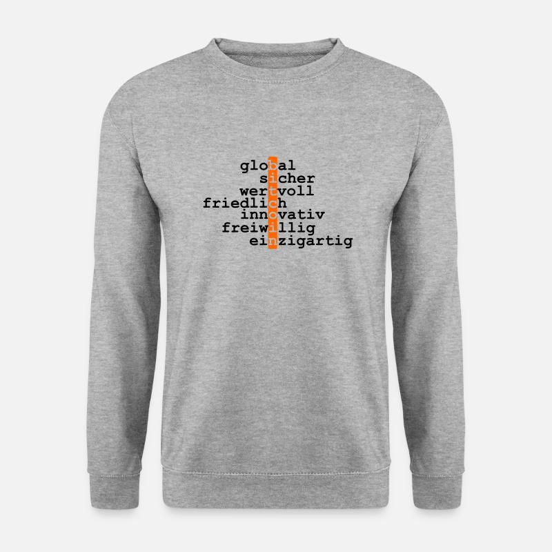 Eigenschaften von Bitcoin - Unisex Pullover - Weißgrau meliert