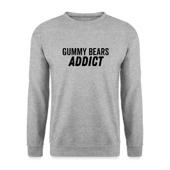 Gummy Bears Addict - Unisex Sweatshirt - salt & pepper - Front - Alina (178cm) & Michal (187cm)