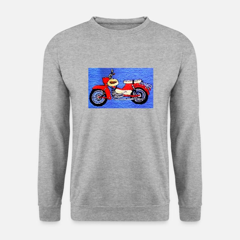 Kultmoped DDR - Unisex Pullover - Weißgrau meliert