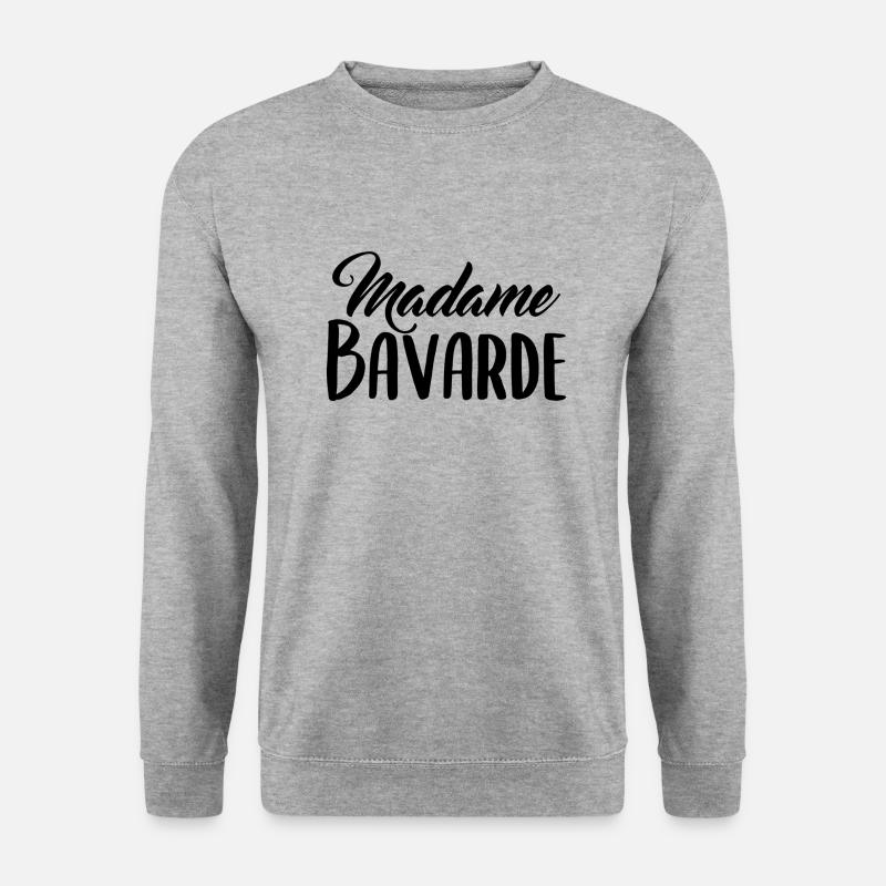 Frau Bavarde - Unisex Pullover - Weißgrau meliert
