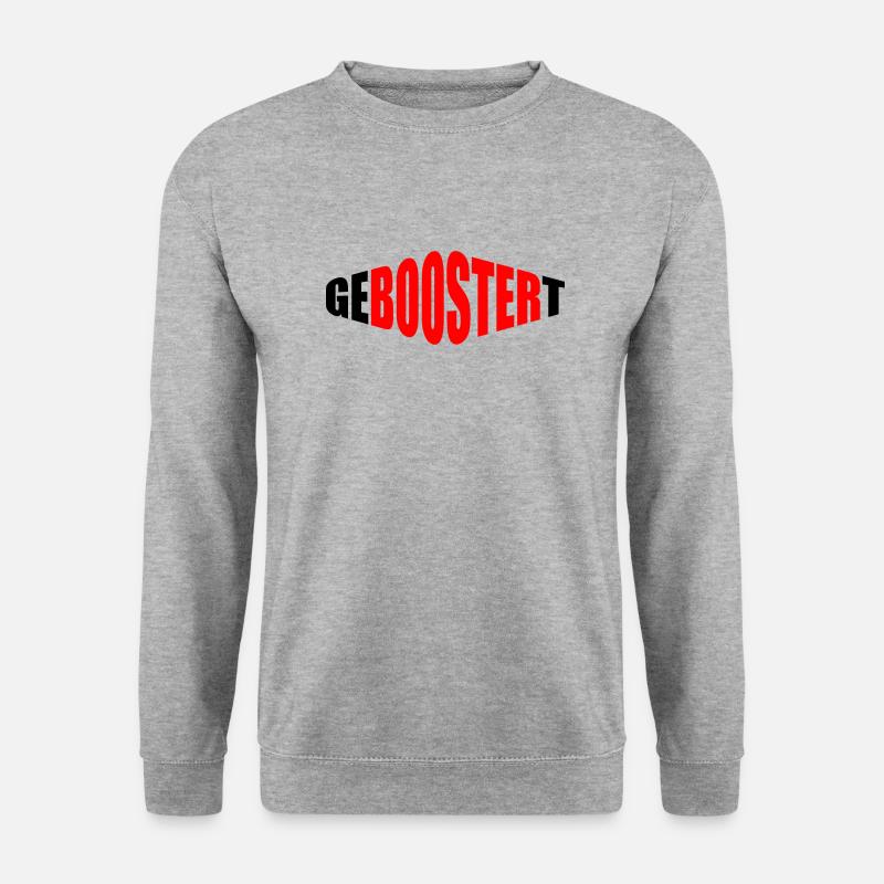 Geboostert - Unisex Pullover - Weißgrau meliert