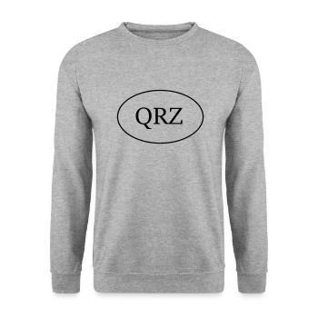 QRZ ham radio question radio amateur radio - Sweat-shirt Unisexe - gris chiné - Devant - Alina (178cm) & Michal (187cm)