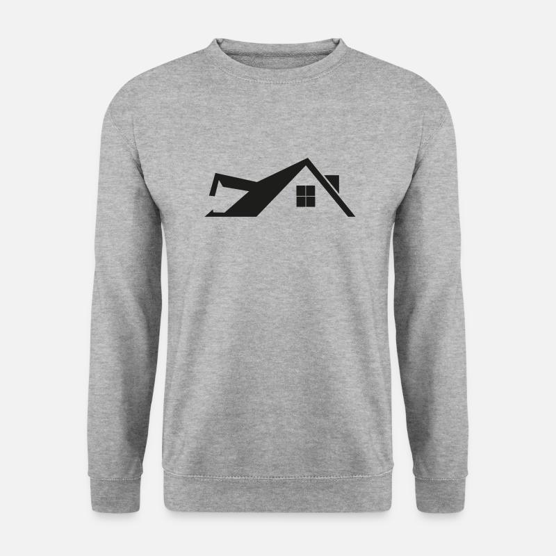 Dach - Unisex Pullover - Weißgrau meliert