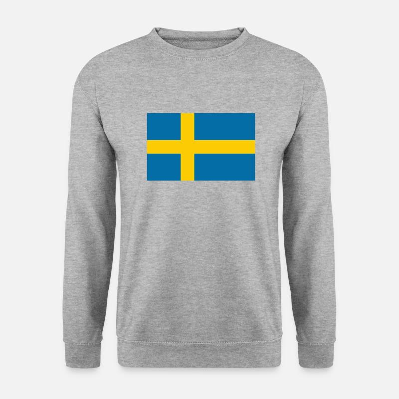 Flagge Schwedens - Unisex Pullover - Weißgrau meliert