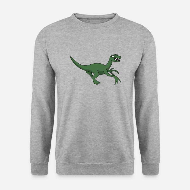 Dino 22 - Unisex Pullover - Weißgrau meliert