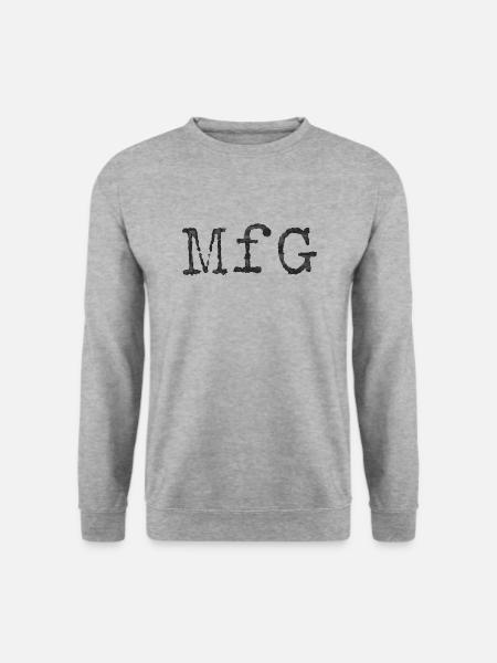 Mit freundlichen Grüßen - Unisex Pullover - Weißgrau meliert