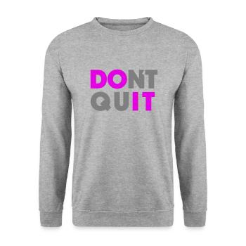 Do it Dont Quit - Unisex Sweatshirt - salt & pepper - Front - Alina (178cm) & Michal (187cm)