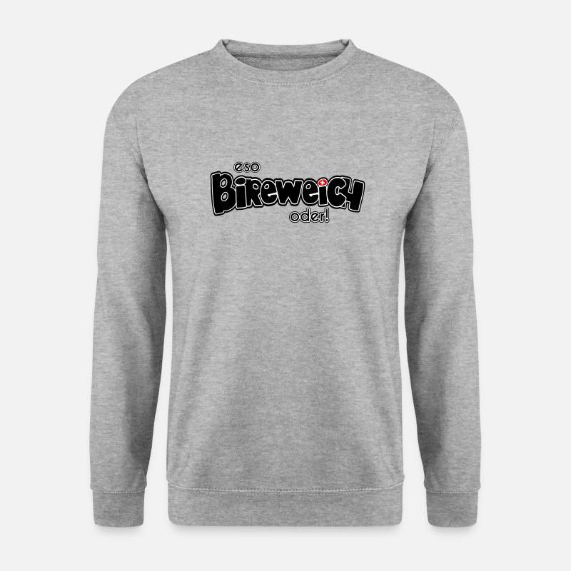 eso Bireweich oder! - Unisex Pullover - Weißgrau meliert