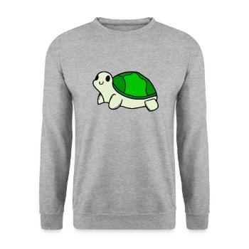 Süße Schildkröte Geschenkidee Baby und Kinder - Unisex Pullover - Weißgrau meliert - Vorne - Alina (178cm) & Michal (187cm)