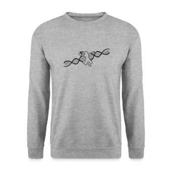 Handballverein Handballspieler Handballer Handball - Unisex Pullover - Weißgrau meliert - Vorne - Alina (178cm) & Michal (187cm)
