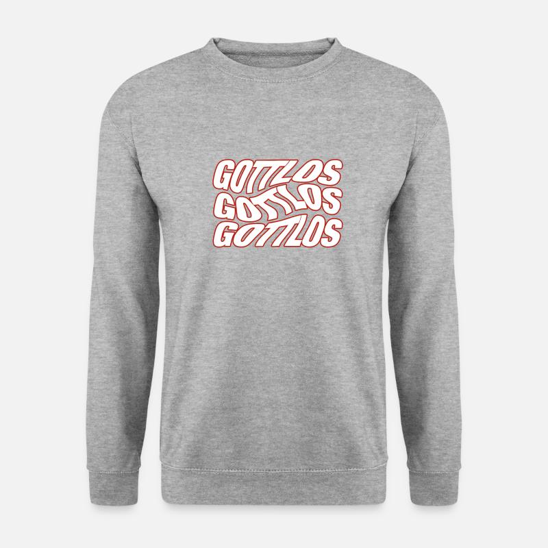 Gottlos - Unisex Pullover - Weißgrau meliert