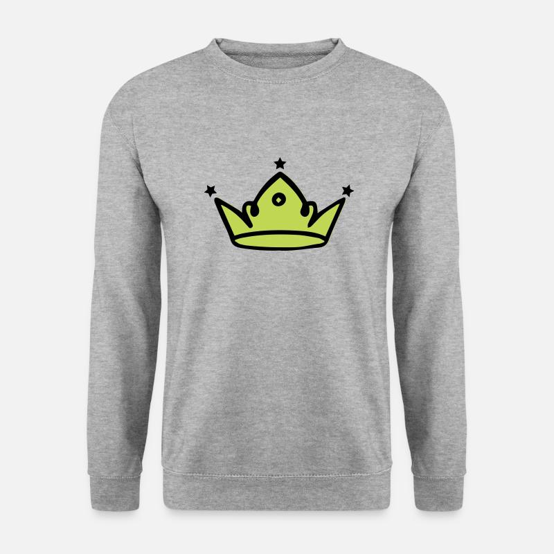 krone 01 - Unisex Pullover - Weißgrau meliert