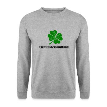 eichsfelderlandkind2023 - Unisex Pullover - Weißgrau meliert - Vorne - Alina (178cm) & Michal (187cm)