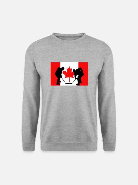Kanada, mein Land meine Flagge! - Unisex Pullover - Weißgrau meliert