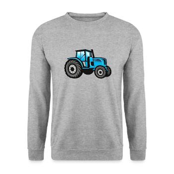 Tracteur Big Blue - Sweat-shirt Unisexe - gris chiné - Devant - Alina (178cm) & Michal (187cm)