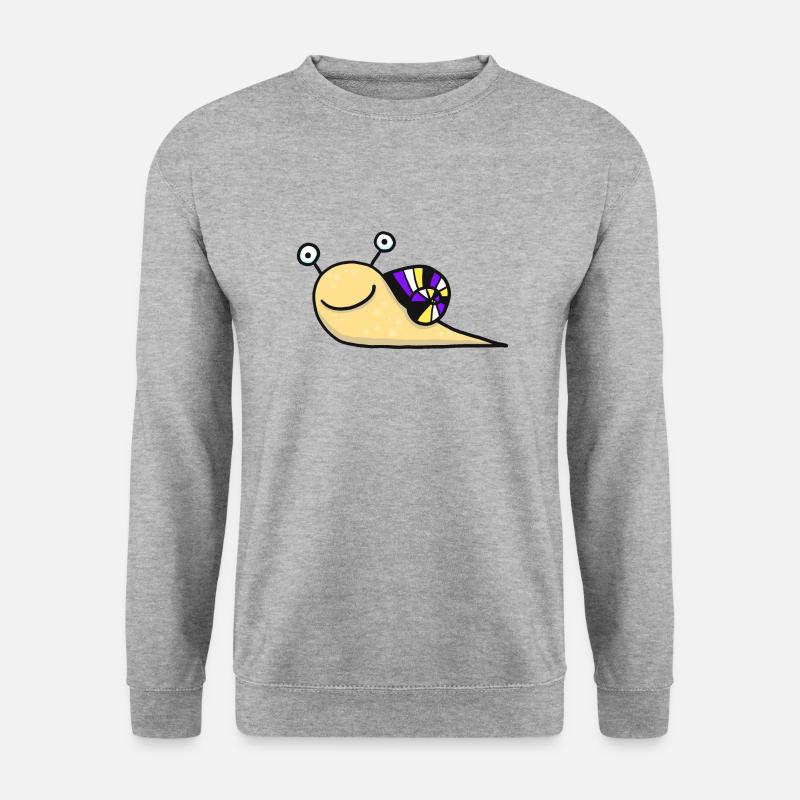 Nonbinary Snail - Unisex Sweatshirt - salt & pepper