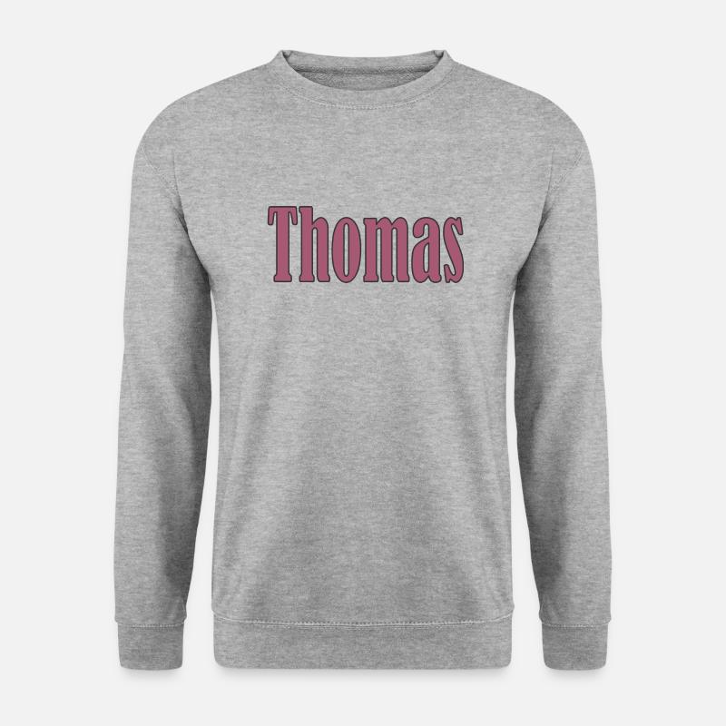 Thomas - Unisex Pullover - Weißgrau meliert