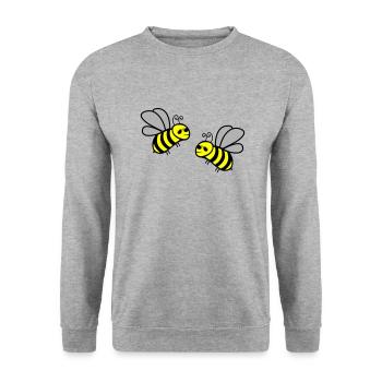 Bee Cool 2 - Unisex Sweatshirt - salt & pepper - Front - Alina (178cm) & Michal (187cm)