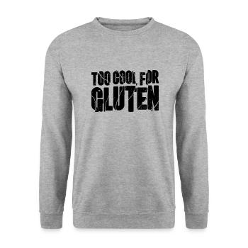 Trop cool pour le gluten - Funny Celiac Design - Sweat-shirt Unisexe - gris chiné - Devant - Alina (178cm) & Michal (187cm)