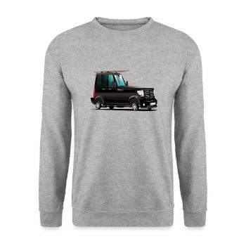 FunnyNitro - Sweat-shirt Unisexe - gris chiné - Devant - Alina (178cm) & Michal (187cm)