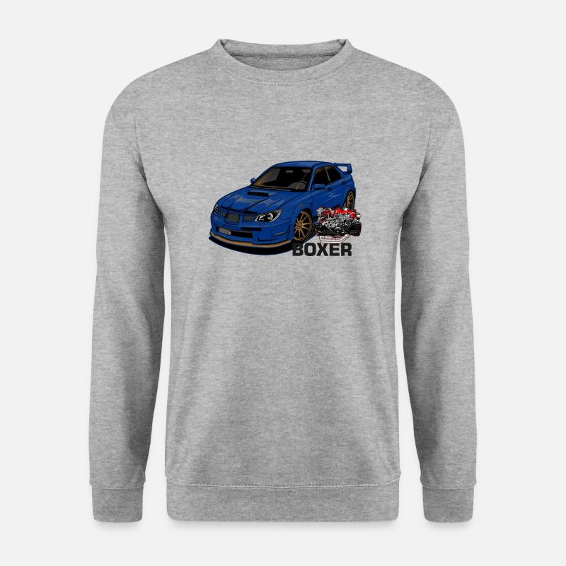 Car with motor - Unisex Pullover - Weißgrau meliert