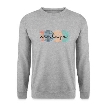 1993 vintage rétro - Sweat-shirt Unisexe - gris chiné - Devant - Alina (178cm) & Michal (187cm)