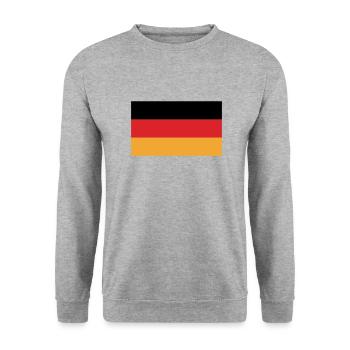 Deutschland - Unisex Pullover - Weißgrau meliert - Vorne - Alina (178cm) & Michal (187cm)
